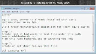 How Filter Keywords in Squid Proxy Server Hafiz Haider [upl. by Annette]