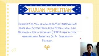 review jurnal k3penerapan smk3 pada proyek konstruksi di indonesia [upl. by Adrahs449]