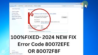 ✅Fixed 100 Solved Windows 7 Update Error 80072efe Error Code 80072EFE Problem [upl. by Kayla452]