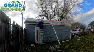 Small Garage Roof Roofing Time Lapse [upl. by Norma]