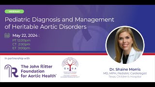 Pediatric Diagnosis and Management of Heritable Aortic Disorders [upl. by Ccasi735]