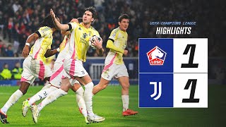 HIGHLIGHTS UCL  LOSC Lille 11 Juventus  Vlahovics penalty earns a draw [upl. by Tai647]