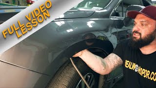 FULL PDR LESSON 👨🏽‍🎓 Dent Removal Techniques  Subaru Fender Dent [upl. by Assillem]