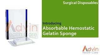 Absorbable Hemostatic Gelatin Sponge [upl. by Noiwtna]