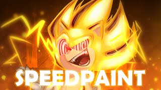 Fleetway Super Sonic SPEEDPAINT [upl. by Bush]