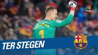 Ter Stegen Best Saves LaLiga Santander 20172018 [upl. by Ardnosac]