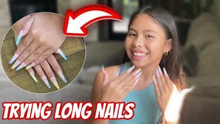 Letting My 10 Year old Get Acrylic Nails For The First Time [upl. by Yanal376]