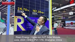 Risen Energy Speaks About Its Solar PV Products To TaiyangNews At SNEC [upl. by Annabell313]