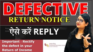 Defective Return Notice us 1399  Income Tax Return Defective How to correct Defective return [upl. by Yirinec522]