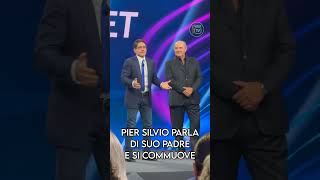 Pier Silvio si commuove parlando del padre alla presentazione dei Palinsesti Mediaset tv [upl. by Che]