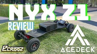 AceDeck NYX Z1 Electric Skateboard Review [upl. by Novaelc]