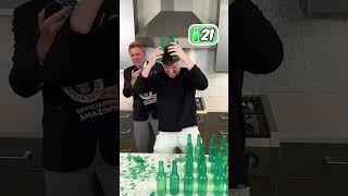 Bottle Head Smashing World Record Attemptmrsbeast shorts tranding [upl. by Nisse98]