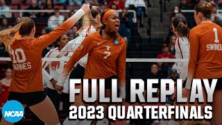 Texas vs Stanford 2023 NCAA volleyball tournament quarterfinals  FULL REPLAY [upl. by Auqenehs]