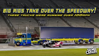 100 mph in a Big Rig  Epic Light show from Atlanta Motor Speedway [upl. by Lydell420]