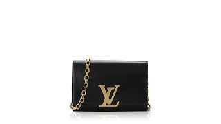 Louis Vuitton Calfskin Louise Chain Pochette MM Noir [upl. by Encratis]