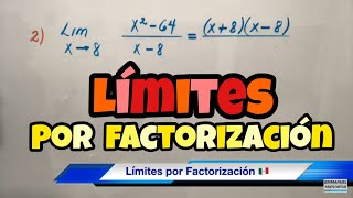 LÍMITES por Factorización paso a paso [upl. by Amsed]