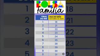 SAIU CALENDÁRIO BOLSA FAMÍLIA PAGAMENTO DE OUTUBRO [upl. by Aimahc]