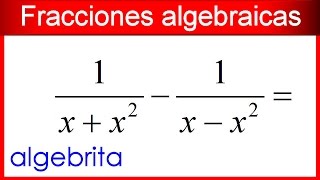 Resta de fracciones algebraicas con denominadores compuestos 138 [upl. by Jelle]