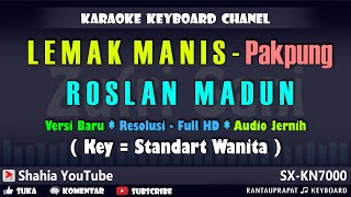 LEMAK MANIS KARAOKE ROSLAN MADUN  NADA WANITA  Shahia Youtube [upl. by Lokin]