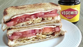 Vegemite Tomato Cheese Sandwich  Toasted Vegemite Sandwich [upl. by Oina]