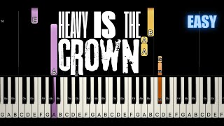 Super Easy Piano Tutorial Heavy is the Crown  Linkin Park [upl. by Ieso539]