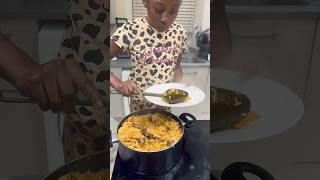 COOKING CONCOCTION RICE AND PLANTAINS [upl. by Ahsikahs]