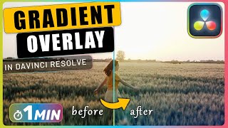 How to Add GRADIENT OVERLAY Effect in Davinci Resolve [upl. by Aristotle]