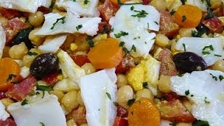 ENSALADA DE GARBANZOS 🥗🐟Y BACALAO CONFITADO [upl. by Ditmore]