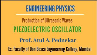 Piezoelectric Oscillator Production of Ultrasonic Waves Engineering Physics [upl. by Accever718]