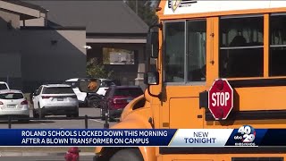 Blown transformer worries neighbors prompts Roland Schools lockdown [upl. by Yesnyl438]