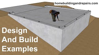 Concrete Foundation Design And Construction Examples For Building on Hillsides or Sloping Ground [upl. by Seraphim]