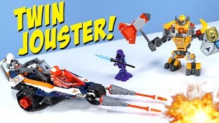 LEGO NEXO Knights Lances Twin Jouster and Battle Suit Axl Review [upl. by Eyeleen]