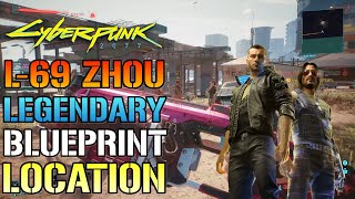 Cyberpunk 2077 L 69 ZHOU Legendary Shotgun Blueprint  How To Get It Location amp Guide [upl. by Presber]