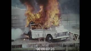 Film Crew Put Out Flaming Vehicles 1970s  Archive Film 1066292 [upl. by Ahsrats]