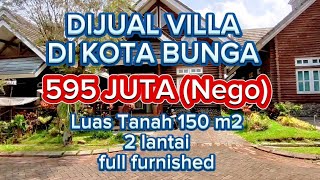 DIJUAL VILLA 595 JUTA NEGO DI KOTA BUNGA FULL FURNISHED [upl. by Angy]