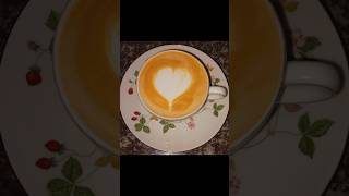 Practicing heart latte art shortvideo latteartbasic latte coffee [upl. by Giorgi]