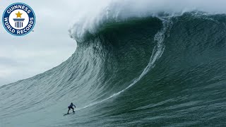 Largest wave surfed  Guinness World Records [upl. by Bamby]