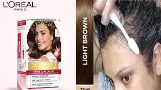 Trying new loreal no ammonia excellence creme hair colour  Kaur Tips [upl. by Calvert159]