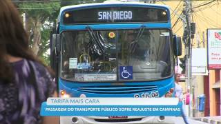 Tarifa do transporte público aumenta em Santos e Campinas [upl. by At]