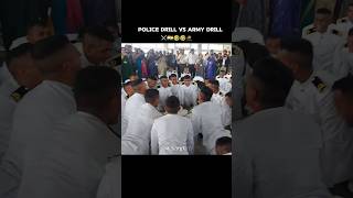 Army drill vs police drill ⚔️army military crpf motivation shorts short jammu ips commando [upl. by Scherman938]