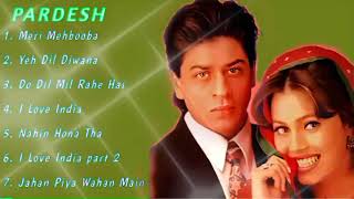 PARDES Movie All Songs Jukebox Shahrukh Khan Mahima Chaudhry INDIAN MUSIC [upl. by Joris845]