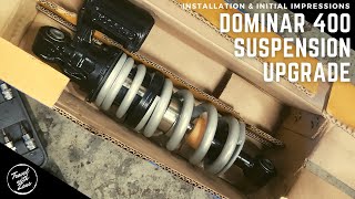 Dominar 400  Suspension Upgrade  Installation and First Impressions [upl. by Nylekcaj390]