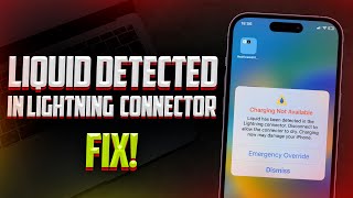 Liquid Detected in Lightning Connector  How to Fix  Top iPhone Features [upl. by Yldarb779]