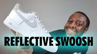 Air Force 1 Reflective Swoosh Iron Ore On Foot Sneaker Review QuickSchopes 589 Schopes FV0388 100 [upl. by Corell]