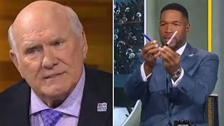 Terry Bradshaw tells Michael Strahan he is filing a protest after Fox NFL mocking [upl. by Zanlog732]