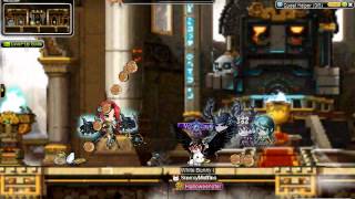 Global MapleStory Shadower REDvamped Assassinate and Meso Explosion vs Normal Hilla [upl. by Dralliw]