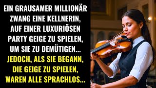 GRAUSAMER MILLIONÄR ZWANG EINE KELLNERIN VIOLINE ZU SPIELEN ABER IHR TALENT ÜBERRASCHTE ALLE [upl. by Yrakcaz]