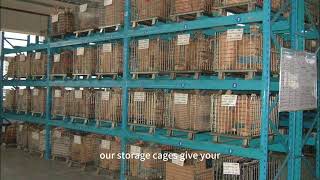 wire mesh stillage、wire pallet cages [upl. by Schoenberg902]