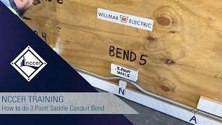 How to do 4 Point Saddle Conduit Bend NCCER Module 26107 [upl. by Panthea517]