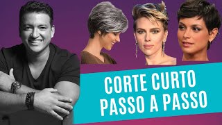 CORTE DE CABELO CURTO E MODERNO PASSO A PASSO  Pixie Cut [upl. by Ardell455]